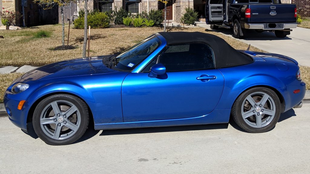 2006 Mazda Miata home for use as a track car.